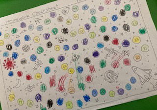 ホームワークのチェックシート